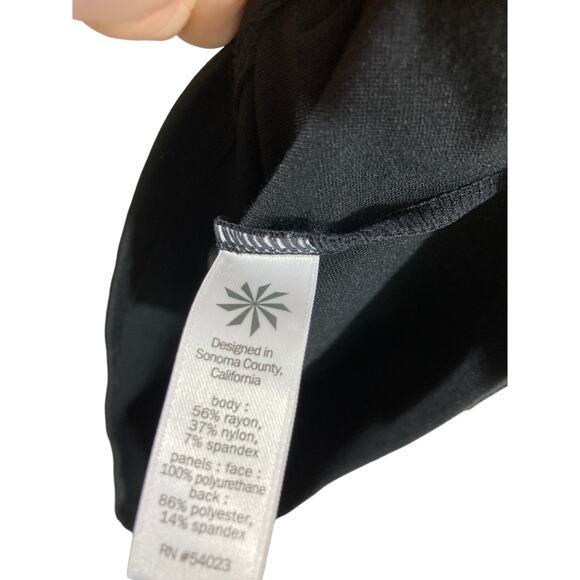 Night on the Town Athleta Vegancore Leather Grunge Ponte Stretch Dress Size S - Picture 7 of 9